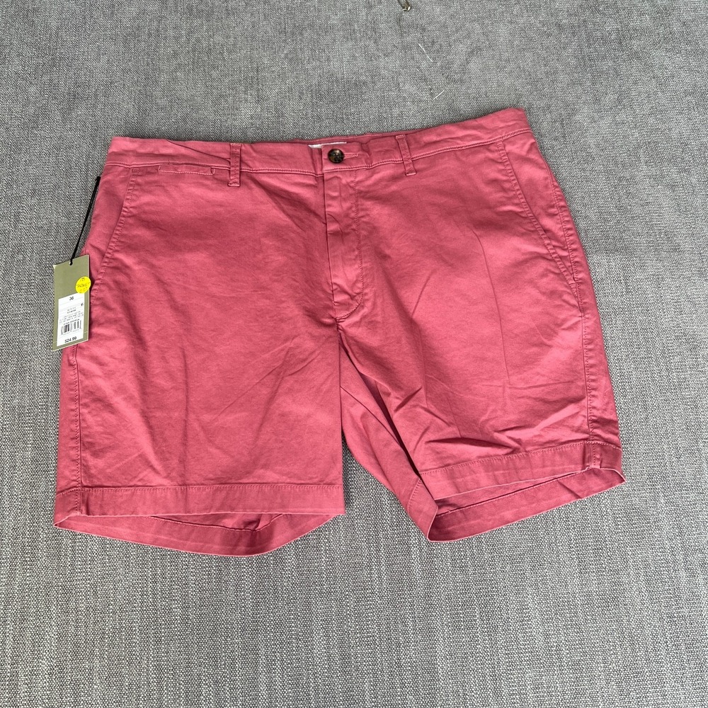 Goodfellow & Co The Everywear Shorts Mens 36 Pink Flat Front Stretch Outdoor